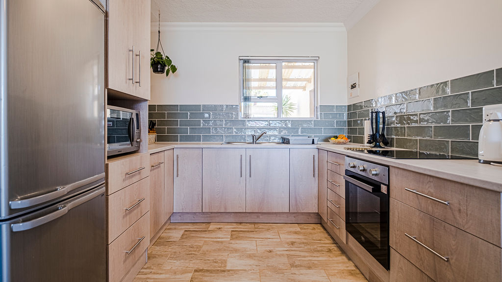 The two bedroom apartment's kitchen.