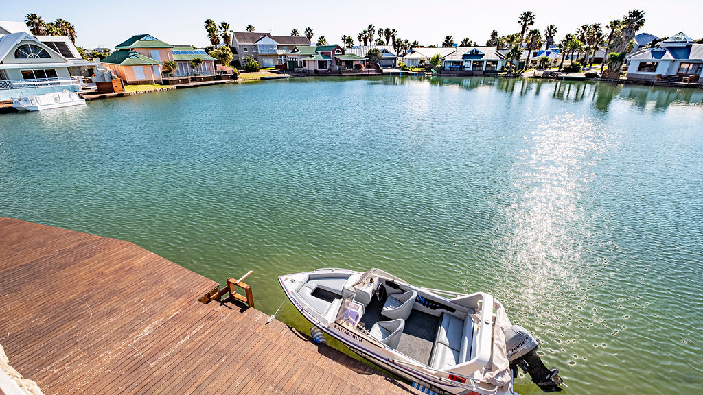 A view of the waters of the marina.