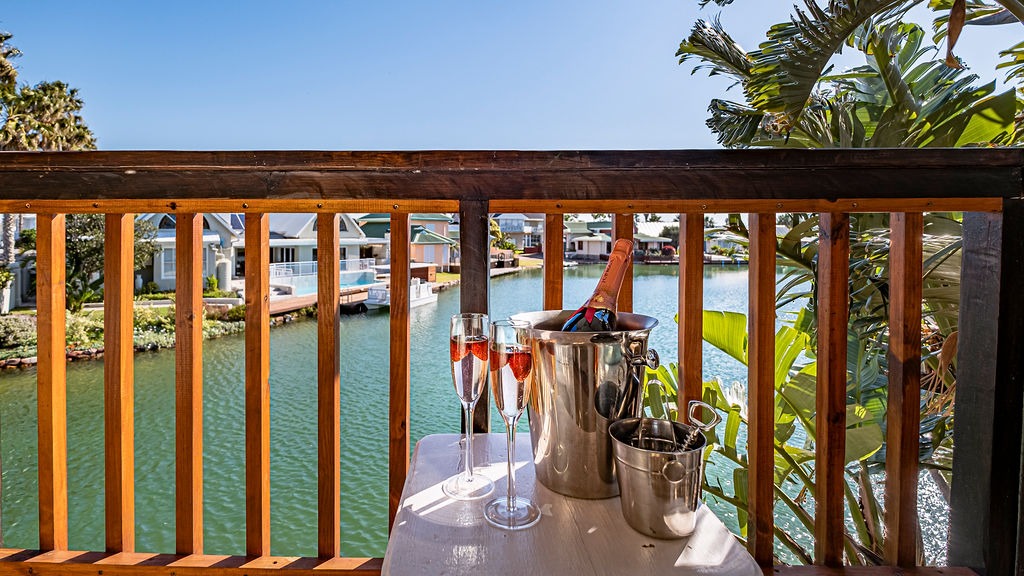 A view onto the marina from Honey Suite.