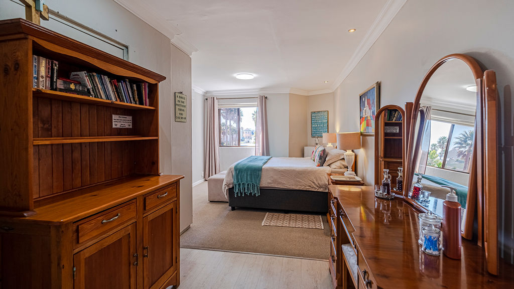 A view of the main bedroom of the Rainbow Apartment.